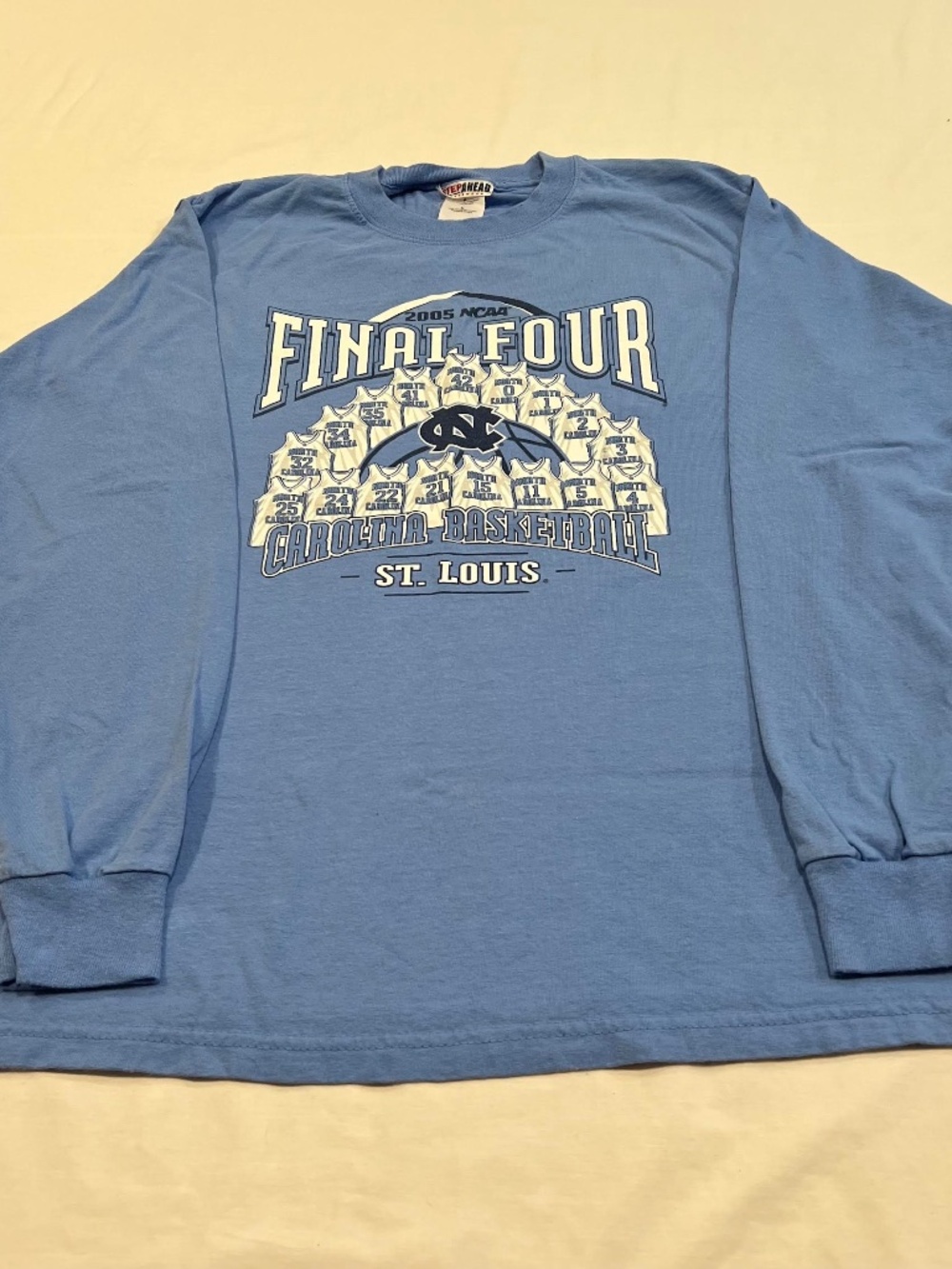 Vintage UNC Long Sleeve T Shirt Med 2005 NCAA Final Four Mens Basketball Champ